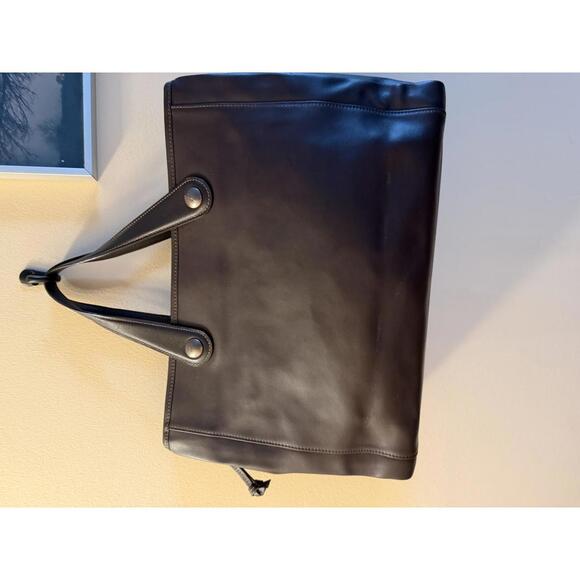 Longchamp Vintage Large Brown Leather Tote Bag - Picture 2 of 8